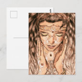 Kunst Etnische Vrouw Briefkaart (Voorkant / Achterkant)