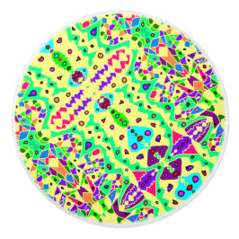 KUNST FANTASTISCHE MULTI GEKLEURDE STUKJES IN STUK KERAMISCHE KNOP