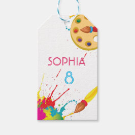 Kunst Feest Schilderen Verjaardag Labels Cadeaulabel