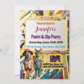 Kunst feest Verf en Sip schilderij feest viering Kaart (Voorkant)