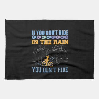 Kunst fietsen als je niet in de regen rijdt theedoek