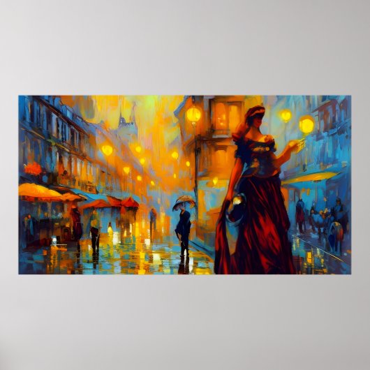 kunst Frankrijk met oud Poster (Voorkant)