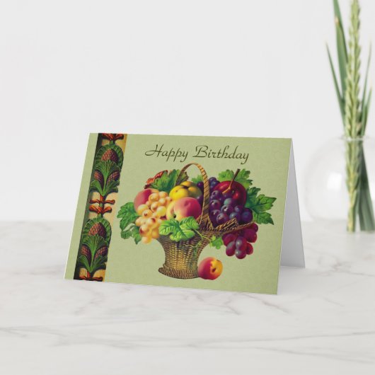  kunst fruitmand verjaardag kaart (Voorkant)