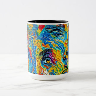 Kunst geïnspireerd door Heather Wycuff Tweekleurige Koffiemok