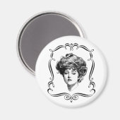 kunst Gibson Girl Magnet Magneet (Voorkant / Achterkant)