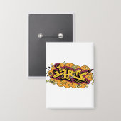 kunst graffiti hand tekening button (Voorkant / Achterkant)