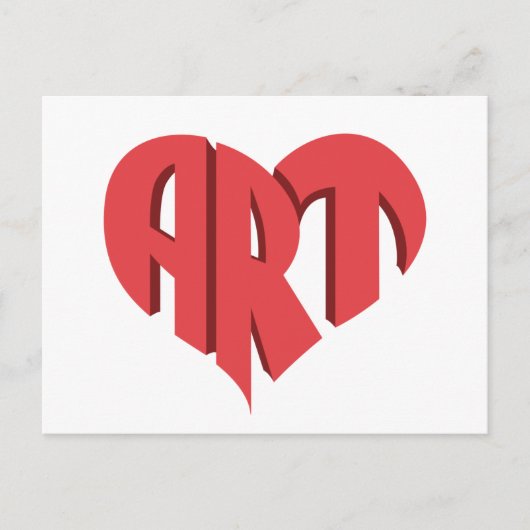 Kunst Hart Briefkaart (Voorkant)