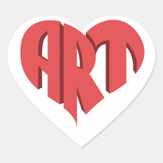 Kunst Hart Sticker (Voorkant)