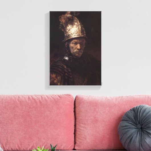 kunst Het Man met de Gouden Helmet Canvas Afdruk (Insitu (Woonkamer))