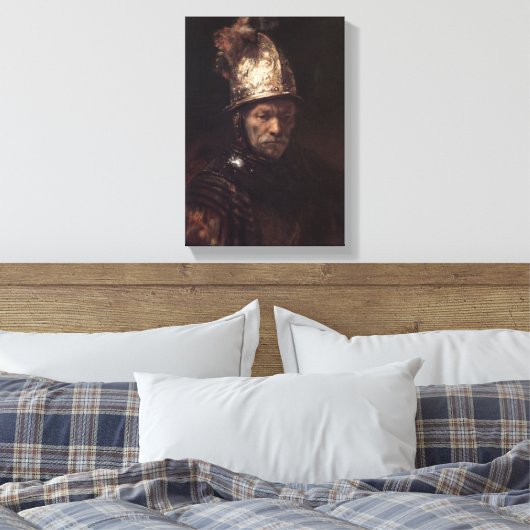 kunst Het Man met de Gouden Helmet Canvas Afdruk (Insitu (Slaapkamer))