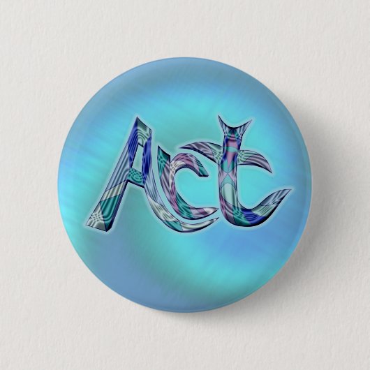 Kunst het woord ronde button 5,7 cm (Voorkant)