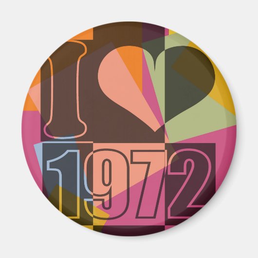 Kunst - ik hou van (hart) 1972 - Magneten (Voorkant)