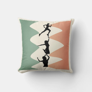 Kunst in Beweging Geometrisch Silhouet Kussen