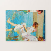 Kunst in de beach door Edward Henry Potthast Legpuzzel (Horizontaal)