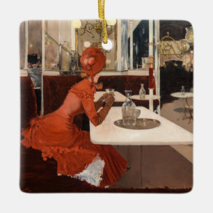  kunst - in het cafe - Fernand Lungren Keramisch Ornament