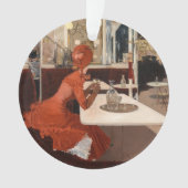  kunst - in het cafe - Fernand Lungren Ornament (voorkant)