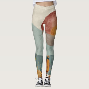 Kunst in terracotta van berglandschap uit het midd leggings