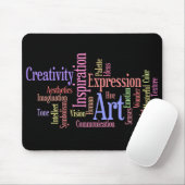 Kunst, inspiratie, expressie - creatieve persoonli muismat (Met muis)
