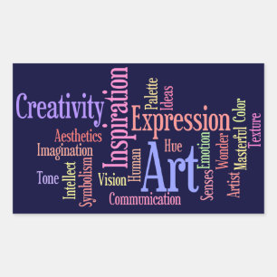 Kunst Inspiratie - Kunstenaar, Creatief Persoon Rechthoekige Sticker