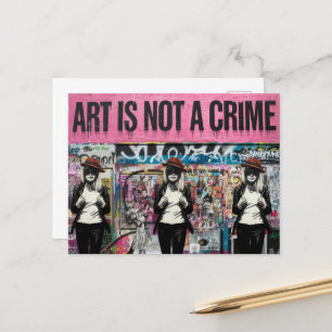 Kunst is geen misdaad voor drie vrouwen briefkaart