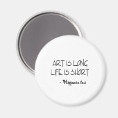 Kunst is Lang Leven is Kort HIPPOCRATES Citaat Magneet (Voorkant / Achterkant)