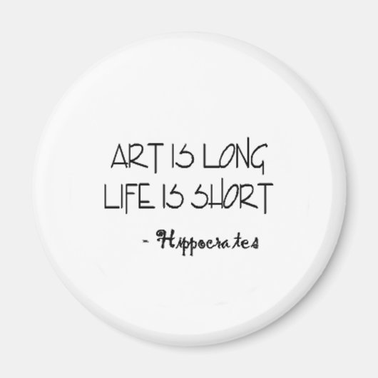 Kunst is Lang Leven is Kort HIPPOCRATES Citaat Magneet (Voorkant)