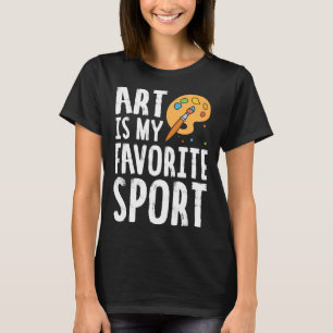 Kunst is mijn favoriete sporthaas schilder t-shirt