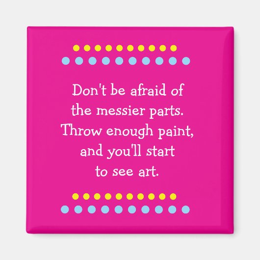 Kunst is rommelig magneet (Voorkant)