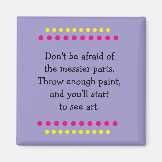 Kunst is rommelig magneet (Voorkant)