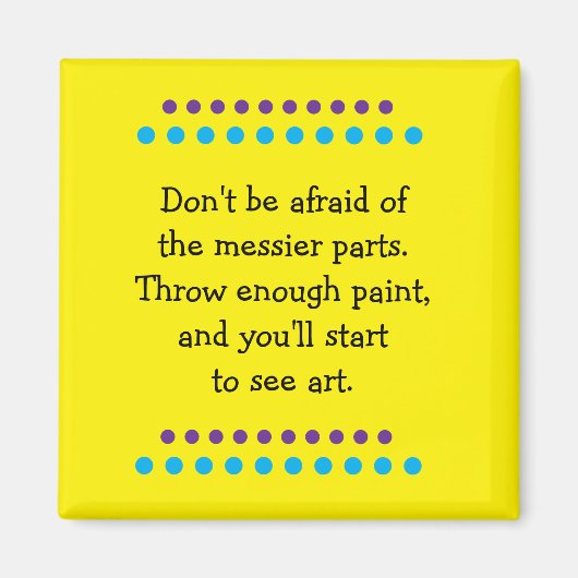 Kunst is rommelig magneet (Voorkant)