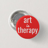 Kunst is Therapie Rood Speldje (Voorkant /achterkant)