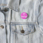 Kunst is Therapy Pink Button (In situ)