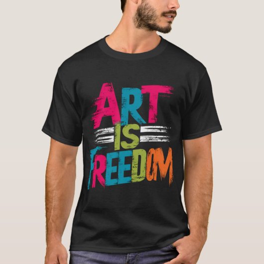 Kunst is vrijheid t-shirt (Voorkant)