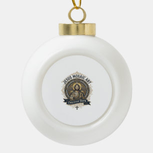 Kunst Jezus Mozaïek Jezus Mozaïek Kunst Christelij Keramische Bal Ornament