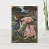  Kunst John W. Waterhouse Gather Ye Rosebuds Bedankkaart (Voorkant)