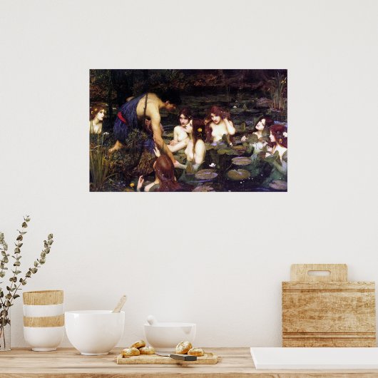  Kunst John W. Waterhouse Hylas en Nymphs Poster (Keuken)
