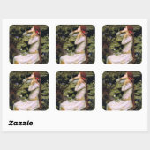 Kunst John W. Waterhouse Ophelia Vierkante Sticker (Vel)