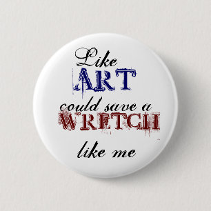 Kunst kan net als ik Button redden