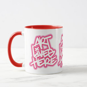 Kunst leeft hier patroon mok