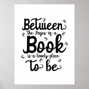 Kunst lezen tussen het boek poster