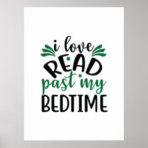 Kunst lezen waar ik van hou Lees vorige bedtijd Poster