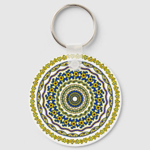 kunst meditatie mandala zen sleutelhanger