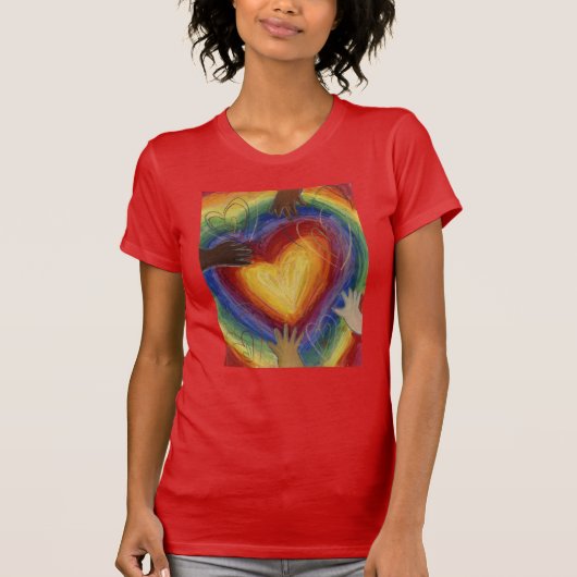 Kunst met aangepaste T-shirts en liefdesdiversitei (Voorkant)