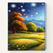 Kunst met berghut in bos notitieboek (Achterkant)