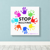 Kunst met Bullying Canvas stoppen Afdruk (Insitu (Houten vloer))