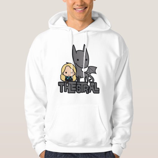 Kunst met cartoon Thestral en Luna Character Hoodie (Voorkant)