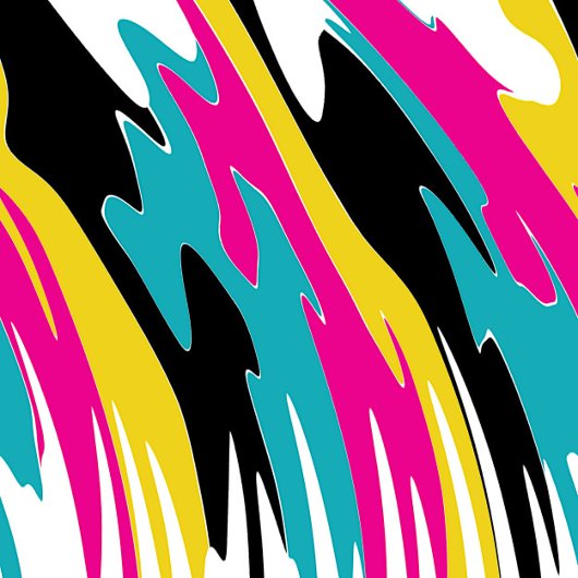 Kunst met dik schilderwerk skateboard