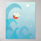 Kunst met een zweefvliegtuig poster (Voorkant)