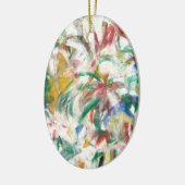 Kunst met gekleurde vingerverf keramisch ornament (Links)