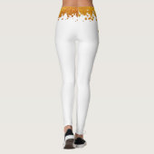 Kunst met goudoliereserve Luxe Side Stripe Splatte Leggings (Achterkant)